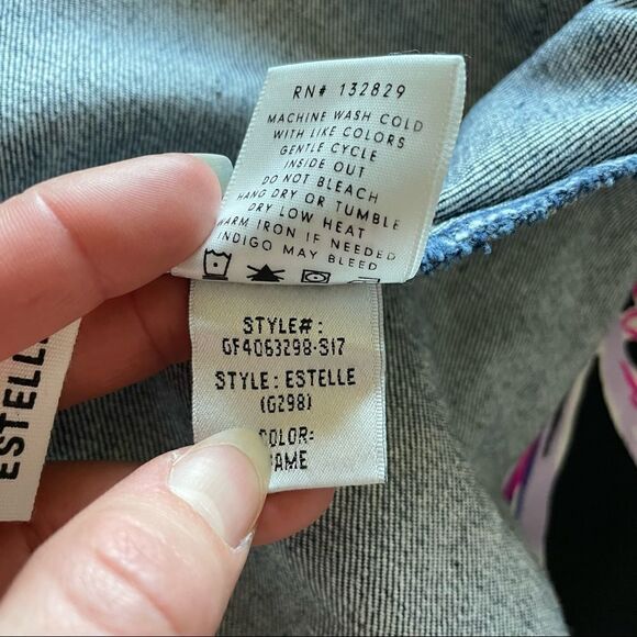 GRLFRND Estelle Deep V Denim Mini Dress in Fame S - Picture 9 of 11